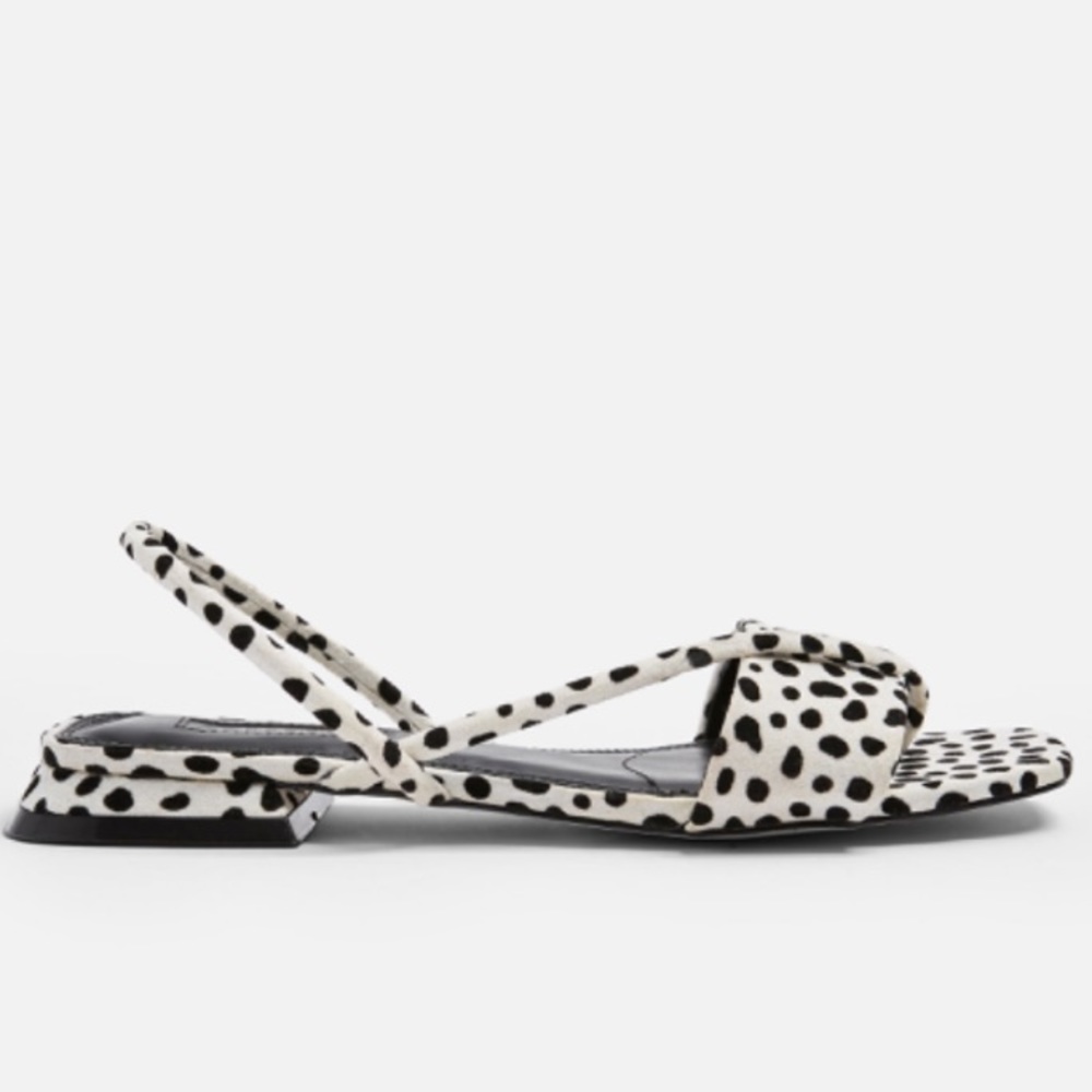 TopShop HESTER Black And White Sandals - Picture 3 of 8